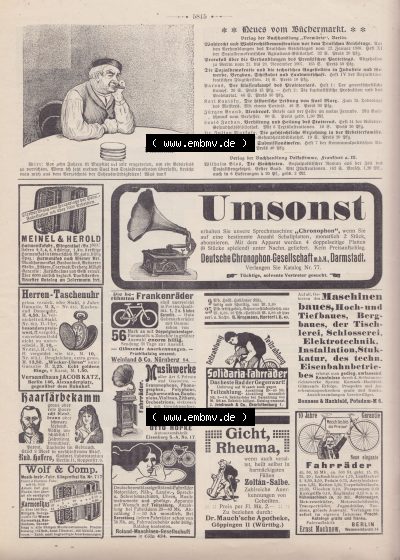 Satire 1908, Heft 569, Seite 5815, Neues vom Büchermarkt, Der Wahre Jacob Sammlung