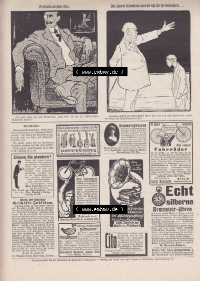 Heft 571, Satire Seite 5848, An ihren Kindern werde ich Sie heimsuchen, Der Wahre Jacob Sammlung