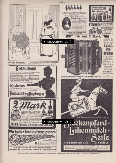 Satire 1908, Heft 569, Seite 5816, Erbliche Belastung, Der Wahre Jacob Sammlung