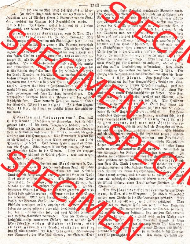Augsburg 1832, 347, Mittwoch 12. Dezember, Augsburger Abendzeitung Seite 1386. Die Digitalen JPG-Bilder der digitalisierten Augsburger Zeitung können heruntergeladen... Sammlung
