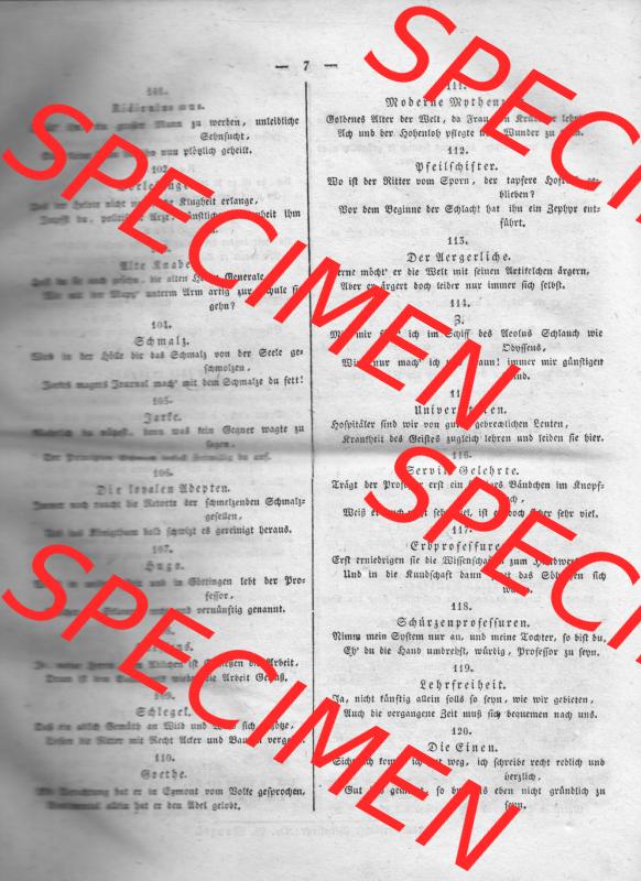 Morgenblatt 1832, 4 Januar, Nr. 2, Seite 7, Literatur-Blatt. Das Digitale Bild / Foto der relativ wertvollen „Morgenblatt für gebildete Stände“-Zeitschrift... Sammlung