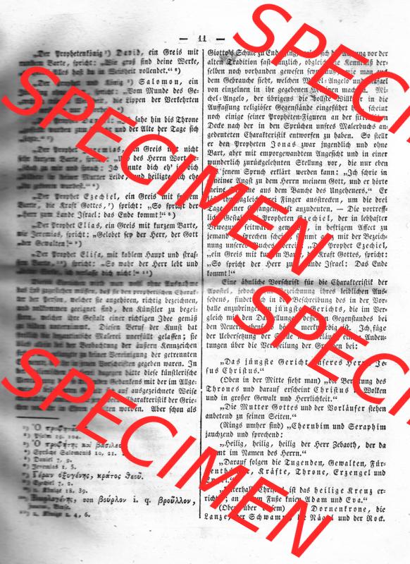 Morgenblatt 1832, Dienstag, 10 Januar, Nr. 3, Seite 11, Kunst-Blatt, Nachricht über ein neugriechisches Malerbuch, Fortsetzung. Das Digitale... Sammlung