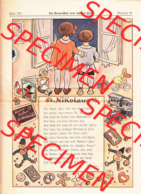 Die Rama-Post vom lustigen Fips, 1929, 1930, 5. Jahrgang, Nr. 22, Pützlipütz, Willi Damm - Kistritz, Seite 172. Die Digitalen JPG-Bilder... Sammlung