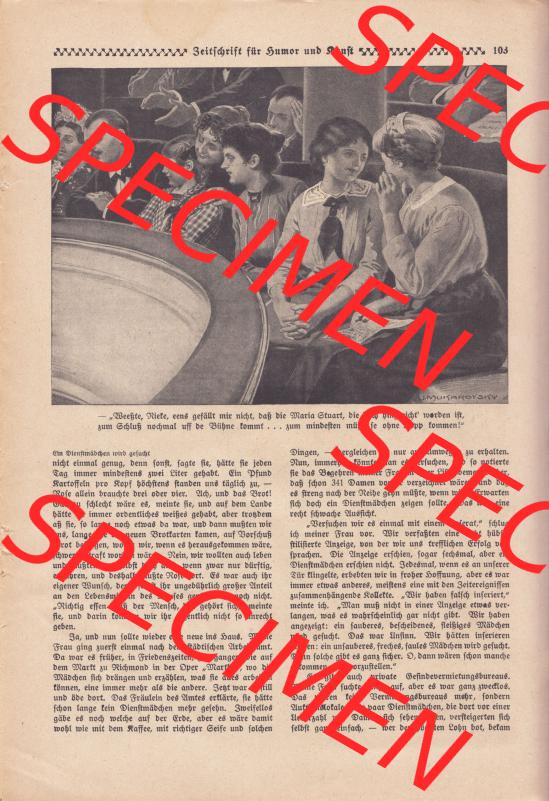 Meggendorfer-Blätter 1919, Nr. 1442, vom 15. August 1919 Seite 103, Zeitschrift für Humor und Kunst. Die Digitalen JPG-Bilder der digitalisierten Zeitschrift... Sammlung