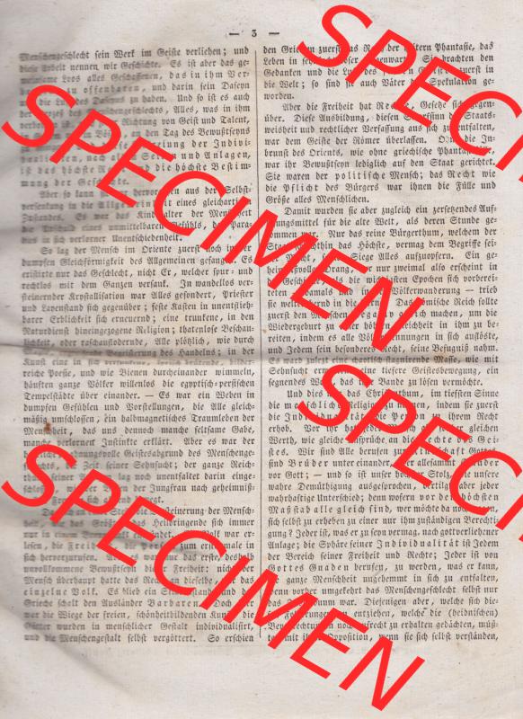 Morgenblatt 1832, 2 Januar, Nr 1, Seite 3, Eintritt in das Jahr 1832. Das Digitale Bild / Foto der relativ wertvollen „Morgenblatt für gebildete Stände“-Zeitschrift... Sammlung