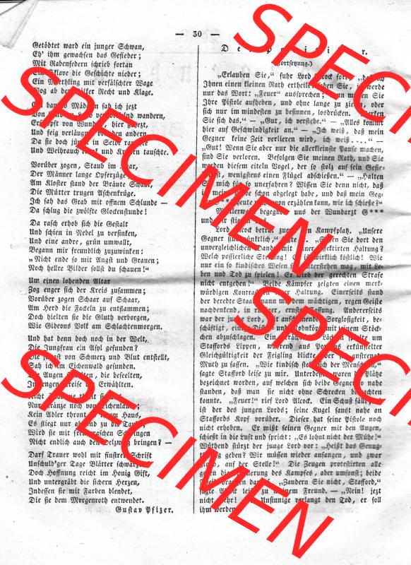 Morgenblatt 1832, Dienstag, 10 Januar, Nr. 8, Seite 30, Artikel Fortsetzung Der Politiker. Das Digitale Bild / Foto der relativ wertvollen „Morgenblatt... Sammlung