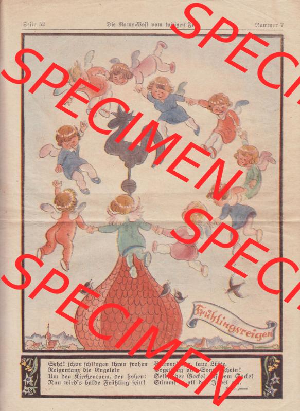 Die Rama-Post vom lustigen Fips, 1929, 1930, 5. Jahrgang, Nr. 7, Seite 52, Frühlingsreigen. Die Digitalen JPG-Bilder der digitalisierten Zeitschrift... Sammlung