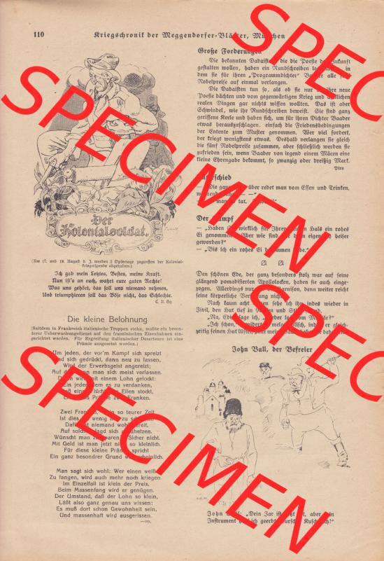 Meggendorfer-Blätter 1919, Nr. 1442, vom 15. August 1919 Seite 110, Die kleine Belohnung, Unterschied, Der Kampf. Die Digitalen JPG-Bilder der digitalisierten... Sammlung