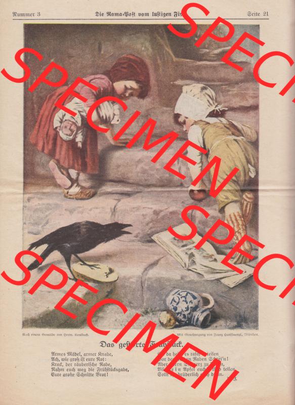 Die Rama-Post vom lustigen Fips, 1929, 1930, 5. Jahrgang, Nr. 3, Seite 21, Das gestörte Frühstück. Die Digitalen JPG-Bilder der digitalisierten... Sammlung