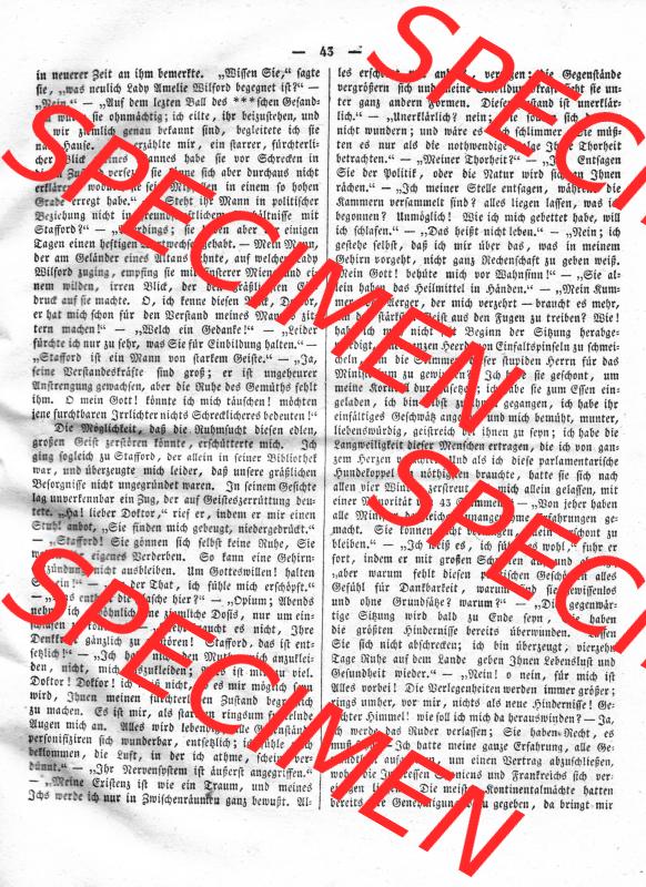 Morgenblatt 1832, Freitag, 13 Januar, Nr. 11, Seite 43, Der Politiker - Fortsetzung. Das Digitale Bild / Foto der relativ wertvollen „Morgenblatt für... Sammlung