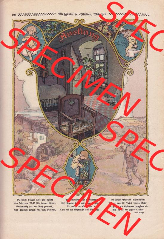 Meggendorfer-Blätter 1919, Nr. 1442, vom 15. August 1919 Seite 104, Die trübe Mühle steht und staunt. Die Digitalen JPG-Bilder der digitalisierten... Sammlung