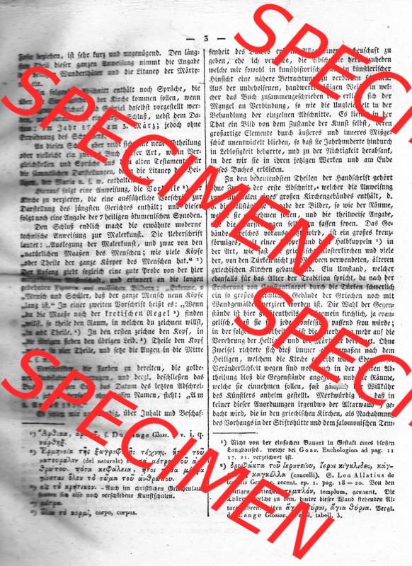 Morgenblatt 1832, 3 Januar, Nr. 1, Seite 3, Kunst-Blatt. Das Digitale Bild / Foto der relativ wertvollen „Morgenblatt für gebildete Stände“-Zeitschrift... Sammlung