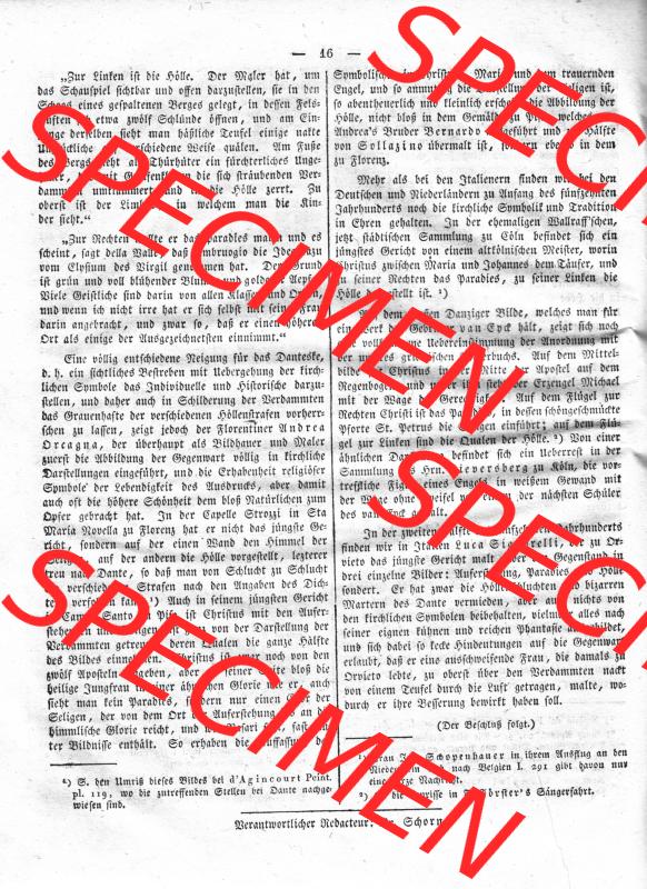 Morgenblatt 1832, Donnerstag 12 Januar, Nr. 4, Seite 16, Nachricht über ein neugriechisches Malerbuch, Fortsetzung. Das Digitale Bild / Foto der relativ... Sammlung