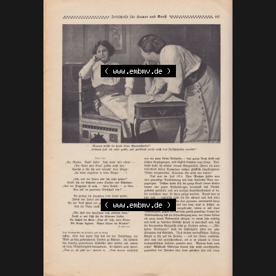 Meggendorfer-Blätter 1917, Nr. 1403, vom 15. November 1917 Seite 107, Warum willst du heute keine Klavierstunde-Frage. Das Digitale Bild / Foto der relativ... Sammlung