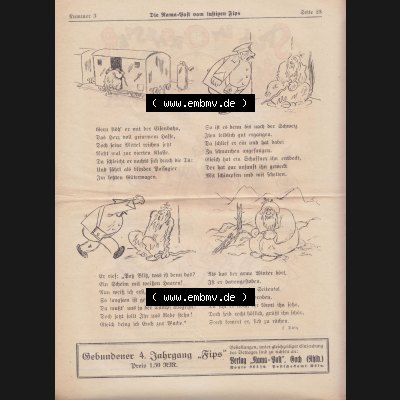 Die Rama-Post vom lustigen Fips, 1929, 1930, 5. Jahrgang, Nr. 3, Seite 23, Wintergeschichte. Die Digitalen JPG-Bilder der digitalisierten Zeitschrift... Sammlung