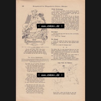 Meggendorfer-Blätter 1919, Nr. 1442, vom 15. August 1919 Seite 110, Die kleine Belohnung, Unterschied, Der Kampf. Die Digitalen JPG-Bilder der digitalisierten... Sammlung