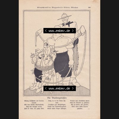 Meggendorfer-Blätter 1919, Nr. 1442, vom 15. August 1919 Seite 109, Die Bundesgenossen, Kriegschronik. Die Digitalen JPG-Bilder der digitalisierten Zeitschrift... Sammlung