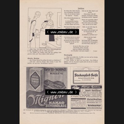 Meggendorfer-Blätter 1923, Nr. 1690, vom 17. Mai 1923, Seite 84b, Jubiläum, Starker Konsum, David Söhne Aktiengesellschaft. Die Digitalen... Sammlung