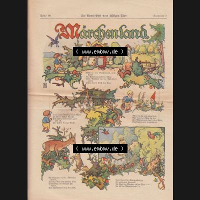 Die Rama-Post vom lustigen Fips, 1929, 1930, 5. Jahrgang, Nr. 8, Seite 60, Märchenland. Das Digitale Bild / Foto der Die Rama-Post Zeitschrift... Sammlung
