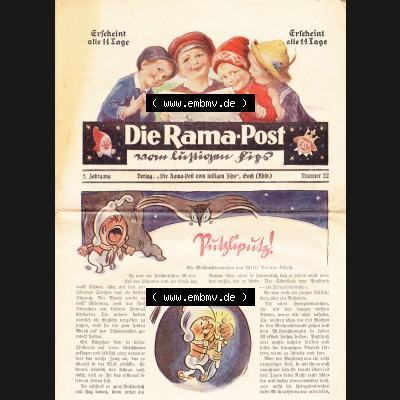 Die Rama-Post vom lustigen Fips, 1929, 1930, 5. Jahrgang, Nr. 22, Pützlipütz, Willi Damm - Kistritz, Seite 169. Die Digitalen JPG-Bilder... Sammlung