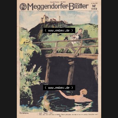 Meggendorfer-Blätter 1919, Nr. 1442, vom 15. August 1919 Seite 97, Berichtigung, Halt, Räuber, Dieb, Aber, Aber wer wird denn.... Sammlung