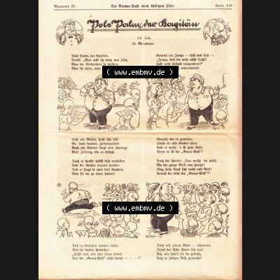 Die Rama-Post vom lustigen Fips, 1929, 1930, 5. Jahrgang, Nr. 22, Pützlipütz, Willi Damm - Kistritz, Seite 175. Die Digitalen JPG-Bilder... Sammlung