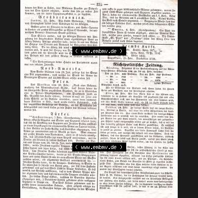 Augsburg 1838, Nr. 59, Mittwoch 28. Februar, Augsburger Abendzeitung Seite 235. Die Digitalen JPG-Bilder der digitalisierten Augsburger Zeitung 1838 können heruntergeladen... Sammlung