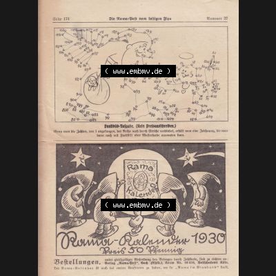 Die Rama-Post vom lustigen Fips, 1929, 1930, 5. Jahrgang, Nr. 22, Pützlipütz, Willi Damm - Kistritz, Seite 174. Die Digitalen JPG-Bilder... Sammlung