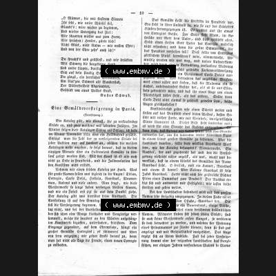 Morgenblatt 1832, 4 Januar, Nr. 3, Seite 10, Eine Gemäldeversteigerung in Paris. Das Digitale Bild / Foto der relativ wertvollen „Morgenblatt für... Sammlung