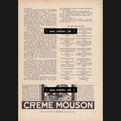 Meggendorfer-Blätter 1922, Nr. 1634, vom 20 April 1922, Seite 41, Das Gold unter der Stadt und Werbung für Creme Mouson. Das Digitale Bild / Foto der... Sammlung