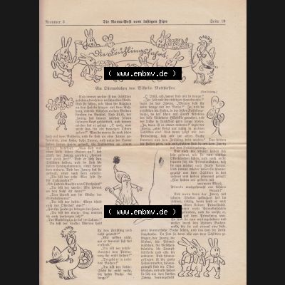 Die Rama-Post vom lustigen Fips, 1929, 1930, 5. Jahrgang, Nr. 3, Seite 19, Ein Ostermärchen, Frühling. Die Digitalen JPG-Bilder... Sammlung
