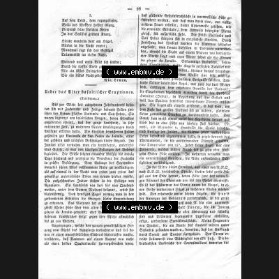 Morgenblatt 1832, Montag, 30. Januar, Nr. 25, Seite 98, Über das Alter der basaltischer Eruptionen - Fortsetzung. Das Digitale Bild / Foto der... Sammlung
