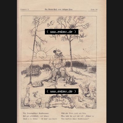 Die Rama-Post vom lustigen Fips, 1929, 1930, 5. Jahrgang, Nr. 8, Seite 59, Der Sonntagsjäger Knallermann. Das Digitale Bild / Foto der... Sammlung