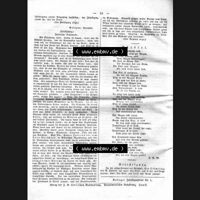 Morgenblatt 1832, 7 Januar, Nr. 6, Seite 24, Italienische Gallomanie. Das Digitale Bild / Foto der relativ wertvollen „Morgenblatt für gebildete Stände“-Zeitschrift... Sammlung