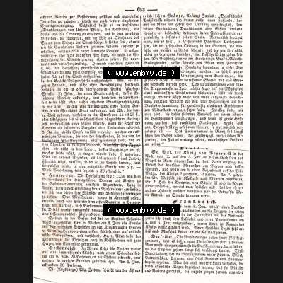 Augsburg 1832, 166, Donnerstag 14. Juni, Augsburger Abendzeitung Seite 658. Die Digitalen JPG-Bilder der digitalisierten Augsburger Zeitung können heruntergeladen werden. Sammlung