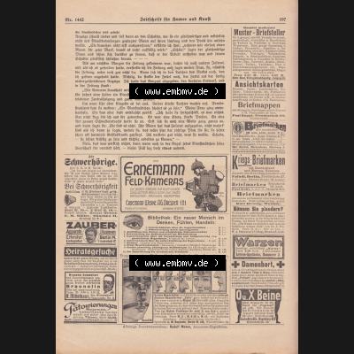 Meggendorfer-Blätter 1919, Nr. 1442, vom 15. August 1919 Seite 107, Dienstmädchen gesucht, Werbung für Schwerhörige. Die Digitalen JPG-Bilder... Sammlung
