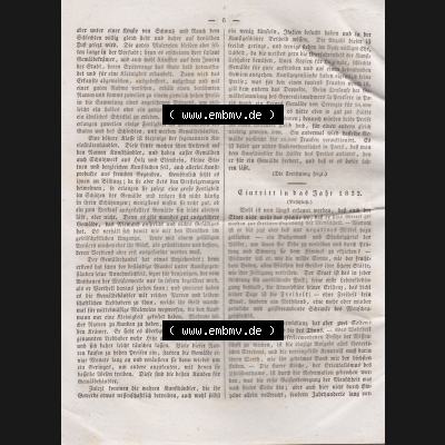 Morgenblatt 1832, 3 Januar, Nr. 2, Seite 6, Eintritt in das Jahr 1832. Das Digitale Bild / Foto der relativ wertvollen „Morgenblatt für gebildete Stände“-Zeitschrift... Sammlung