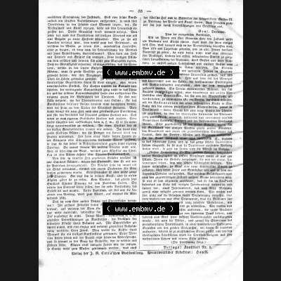 Morgenblatt 1832, Donnerstag, 26 Januar, Nr. 22, Seite 88, Korrespondenz Nachrichten. Das Digitale Bild / Foto der relativ wertvollen „Morgenblatt... Sammlung