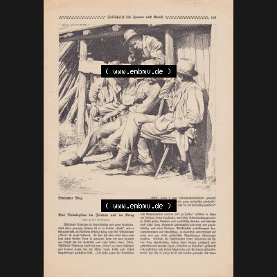 Meggendorfer-Blätter 1917, Nr. 1403, vom 15. November 1917 Seite 103, Bei den Bauern, Einfacher Weg. Das Digitale Bild / Foto der relativ wertvollen... Sammlung