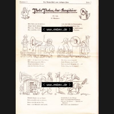 Die Rama-Post vom lustigen Fips, 1929, 1930, 5. Jahrgang, Nr. 1 Seite 7, Comic-Zeichnung. Die Digitalen JPG-Bilder der digitalisierten Zeitschrift Die... Sammlung