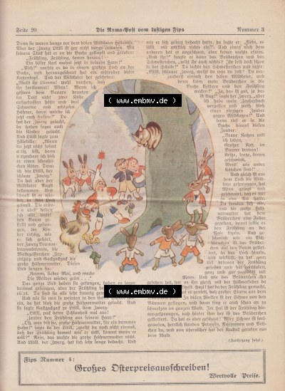 Die Rama-Post vom lustigen Fips, 1929, 1930, 5. Jahrgang, Nr. 3, Seite 20, Ein Ostermärchen, Frühling, Die Rama-Post Sammlung