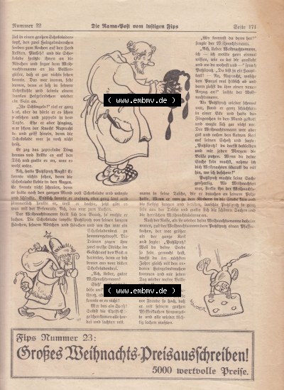 Die Rama-Post vom lustigen Fips, 1929, 1930, 5. Jahrgang, Nr. 22, Pützlipütz, Willi Damm - Kistritz, Seite 171, Die Rama-Post Sammlung