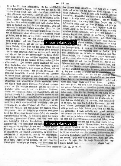 Morgenblatt 1832, Freitag 27 Januar, Nr. 10, Seite 40, Literatur-Blatt mit Länder und Völkerkunde. Sammlung