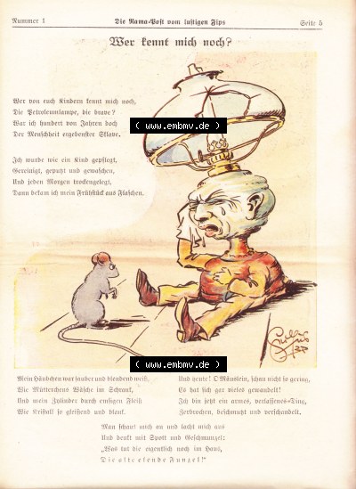 Die Rama-Post vom lustigen Fips, 1929, 1930, 5. Jahrgang, Nr. 1 Seite 5, Wer kennt mich noch?, Die Rama-Post Sammlung