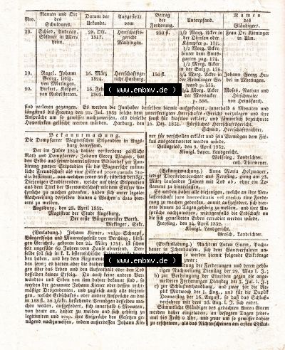 1832, 10. Nov. 1832 Nro. 129. Beilage Augsburger Ordinari-Postzeitung Sammlung
