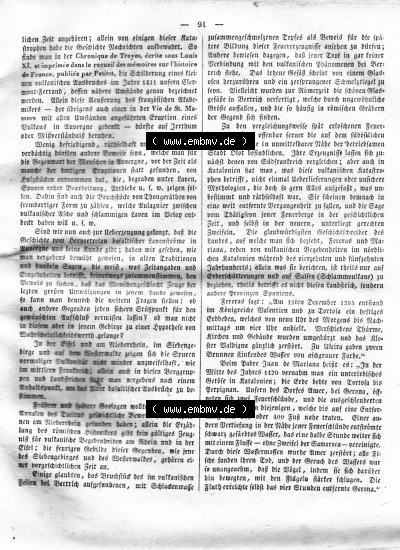 Morgenblatt 1832, Freitag, 27 Januar, Nr. 23, Seite 91, Fortsetzung und Über das Alter der basaltischer Eruptionen. Sammlung
