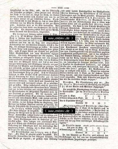 1831, 251, Donnerstag 8. September, Augsburger Abendzeitung Seite 1020 (1). Sammlung