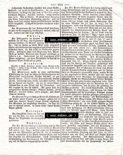 1831, 251, Donnerstag 8. September, Augsburger Abendzeitung Seite 1021 (1). Sammlung