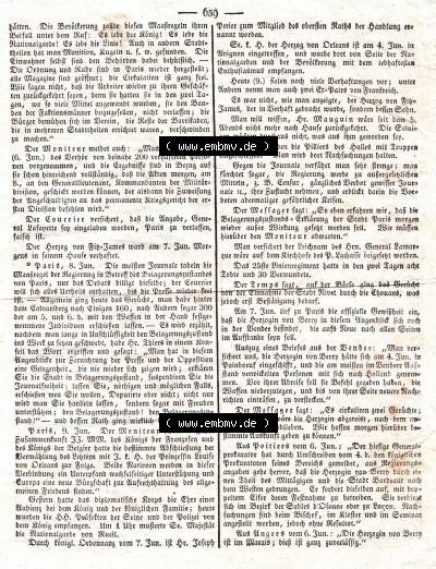 1832, 166, Donnerstag 14. Juni, Augsburger Abendzeitung Seite 659. Sammlung