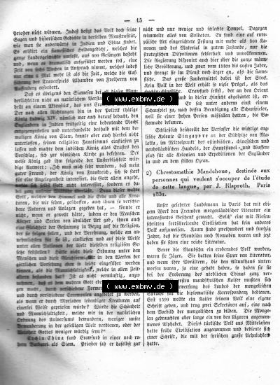 Morgenblatt 1832, Monatg 9 Januar, Nr. 4, Seite 15, Literatur-Blatt, Länder und Völkerkunde Sammlung